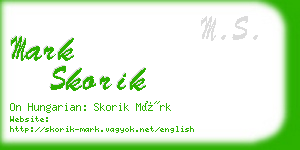 mark skorik business card